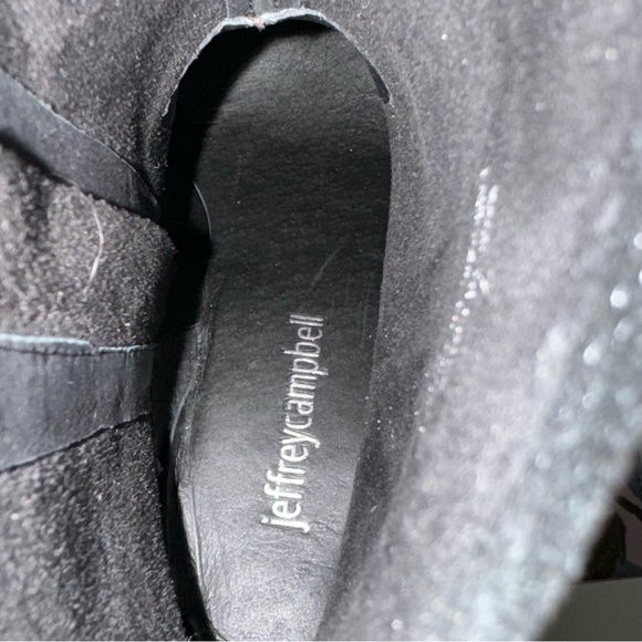 Jeffrey Campbell Womens Boots Jessine Bootie Black Suede 7 - Picture 6 of 8